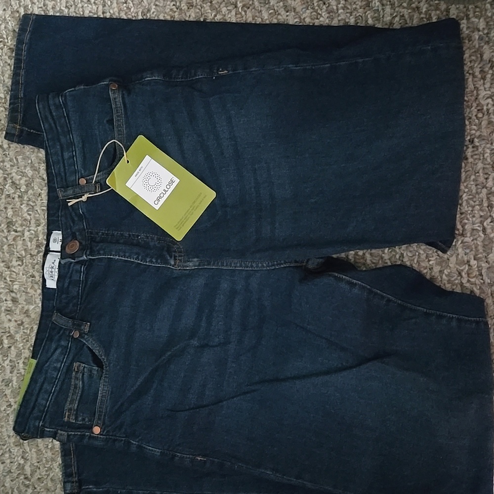 Nwt SERRA Blue Straight Leg Jeans, Sz Med, Dark Wash - Picture 7 of 7